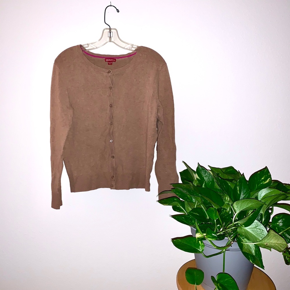 Merona Oatmeal Tan Cardigan
